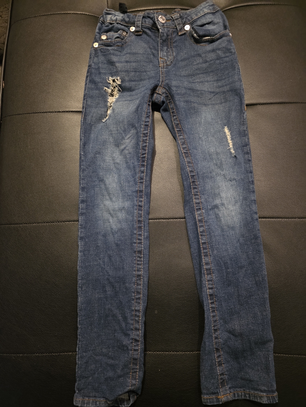 True Religion Boy Size 10 Distressed  Jeans W/Adjustable Waist Band